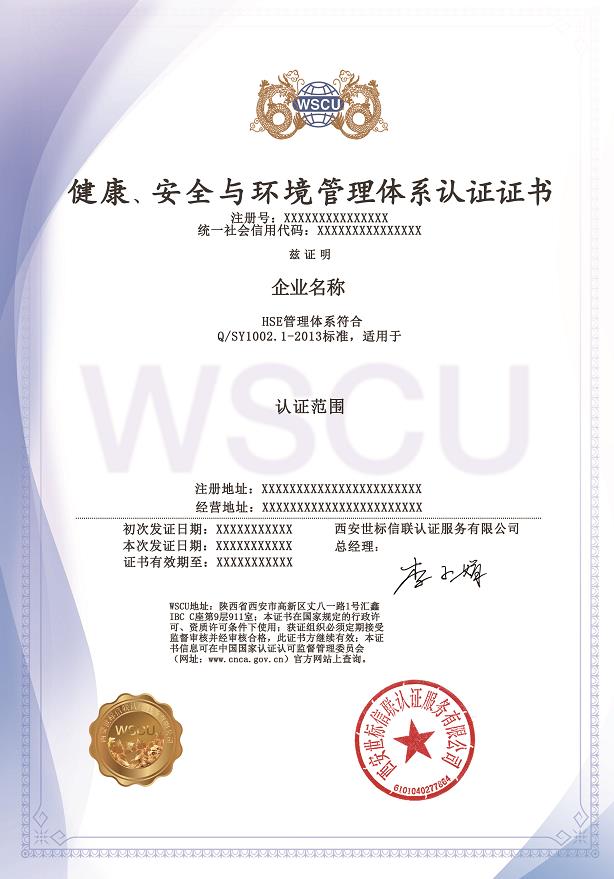 HSE认证